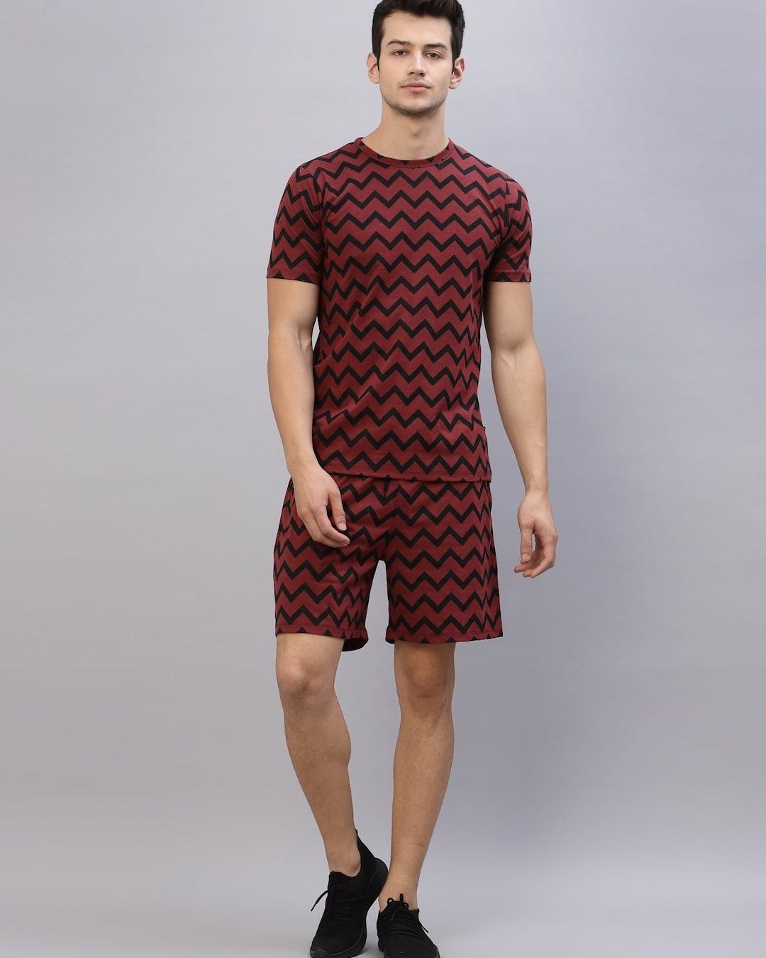 Buy Men's Maroon Printed Co-ord Set Online in India at Bewakoof