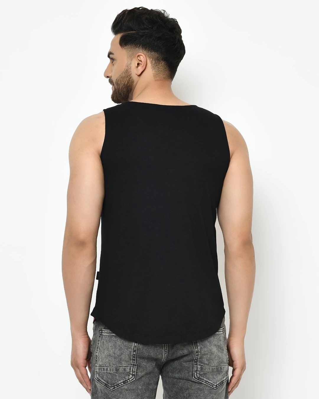 Shop Men's Maroon Rock & Roll Typography Slim Fit Vest-Back