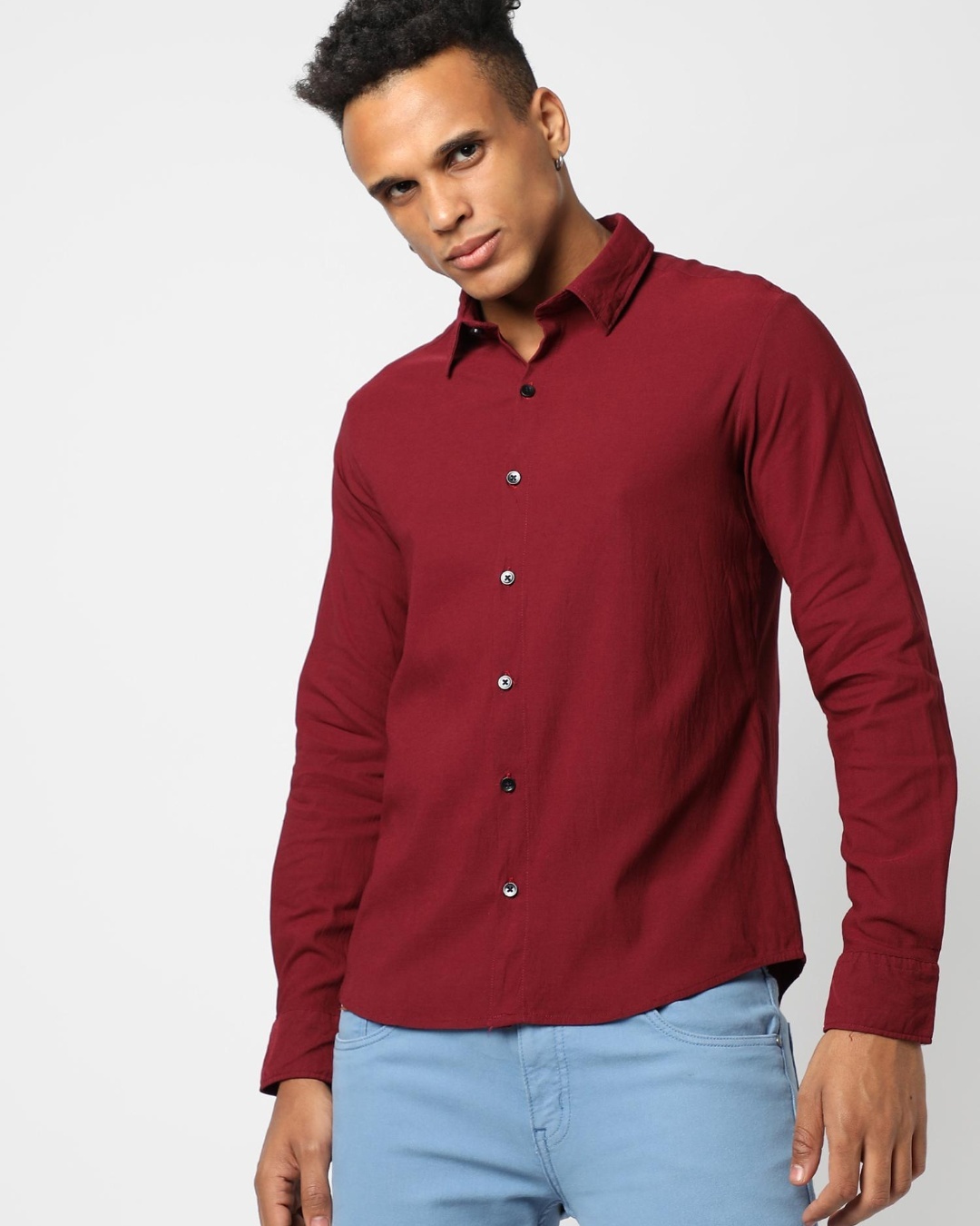 Buy Mens Maroon Shirt for Men Maroon Online at Bewakoof