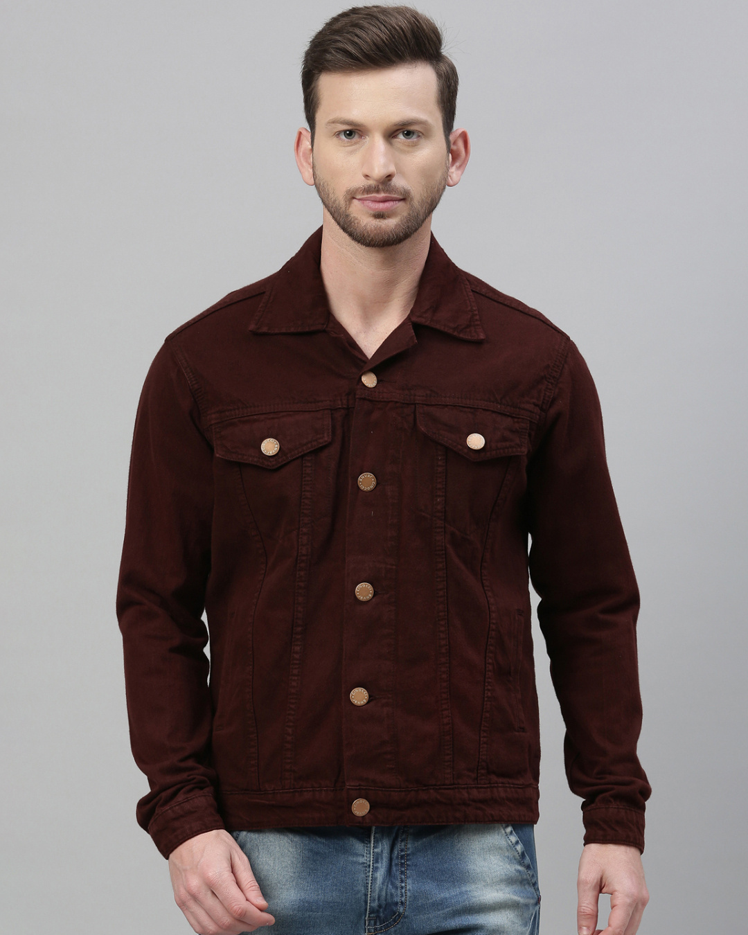 Buy Men's Maroon Slim Fit Jacket for Men Maroon Online at Bewakoof