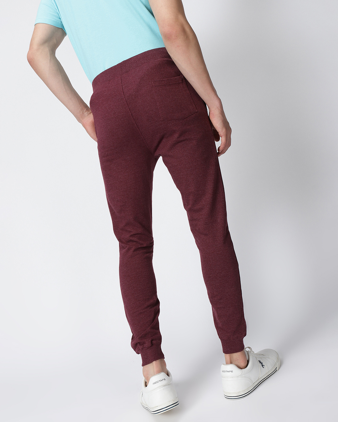 Shop Men's Maroon Slim Fit Trackpant-Back