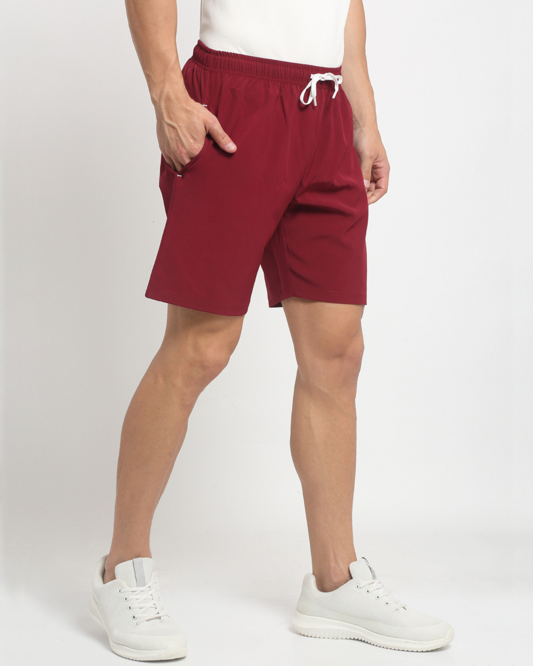 Shop Men's Maroon Sports Shorts-Back