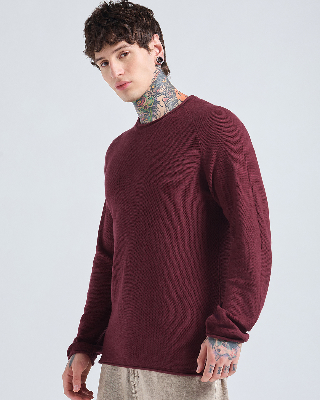 Shop Men's Maroon Sweater-Back