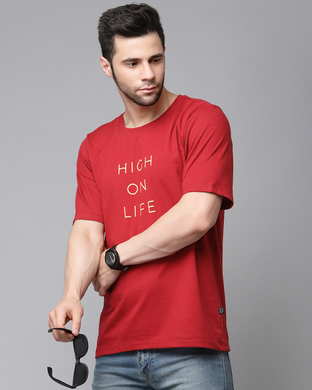 Buy Men's Maroon Typography T-shirt Online at Bewakoof