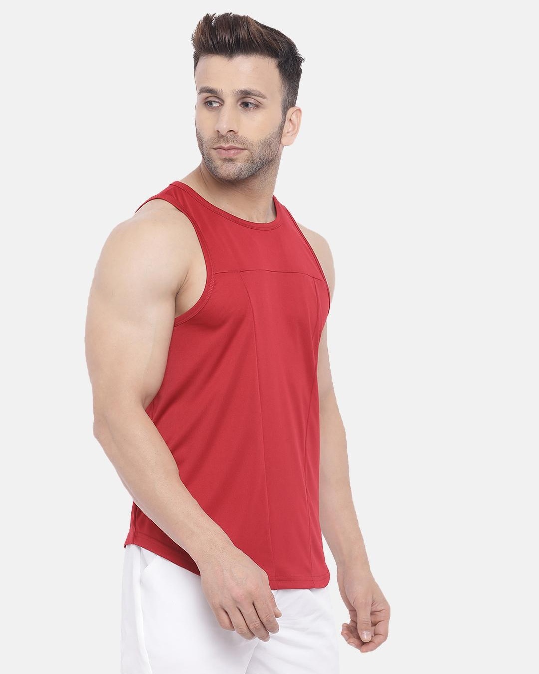 Buy Men's Maroon Vest Online at Bewakoof