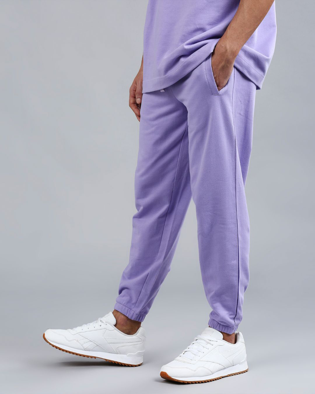 Shop Men's Mindful Purple Basic Joggers-Back