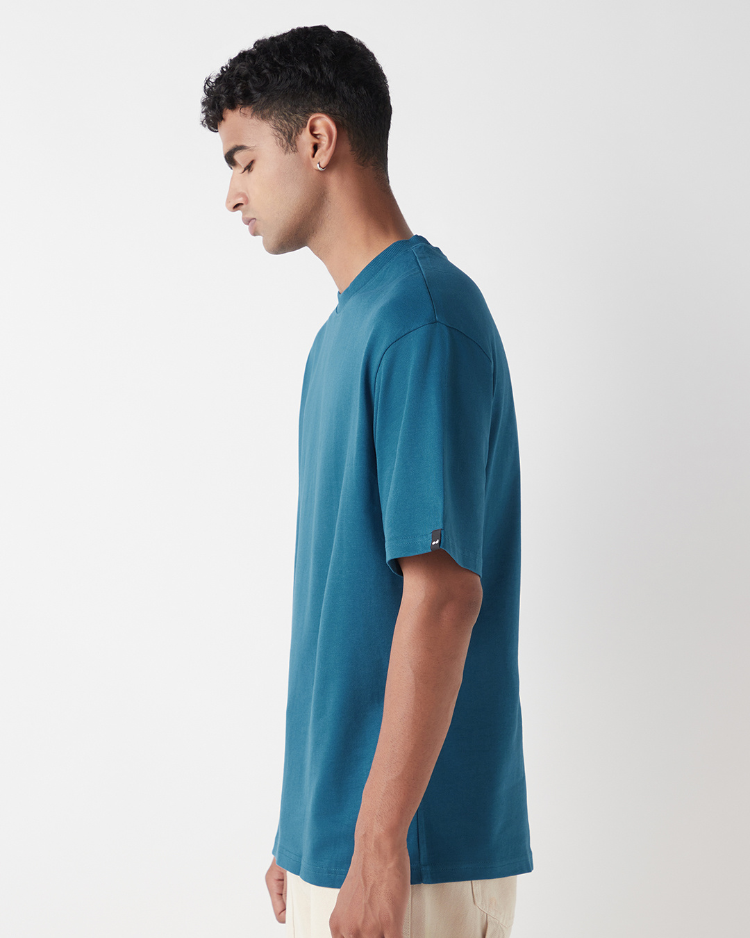 Shop Men's Morrocan Blue Oversized T-shirt-Back