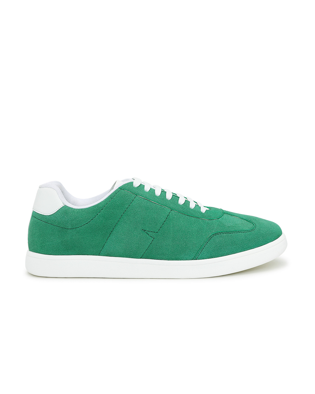 Shop Men's Moss Green & White Color Block Low-Top Sneakers-Back