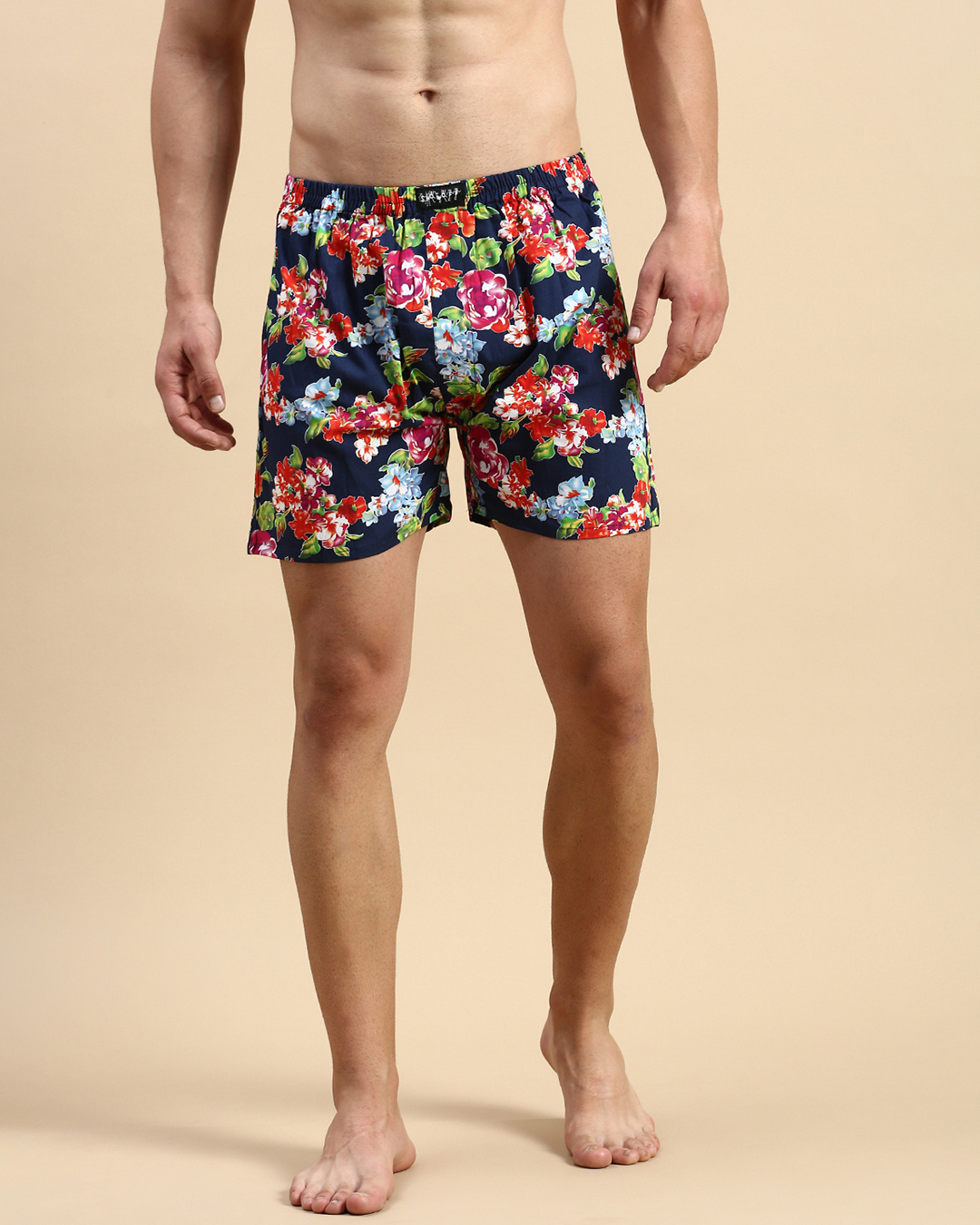 Buy Mens Multicolor All Over Floral Printed Slim Fit Boxers Online In India At Bewakoof 6461