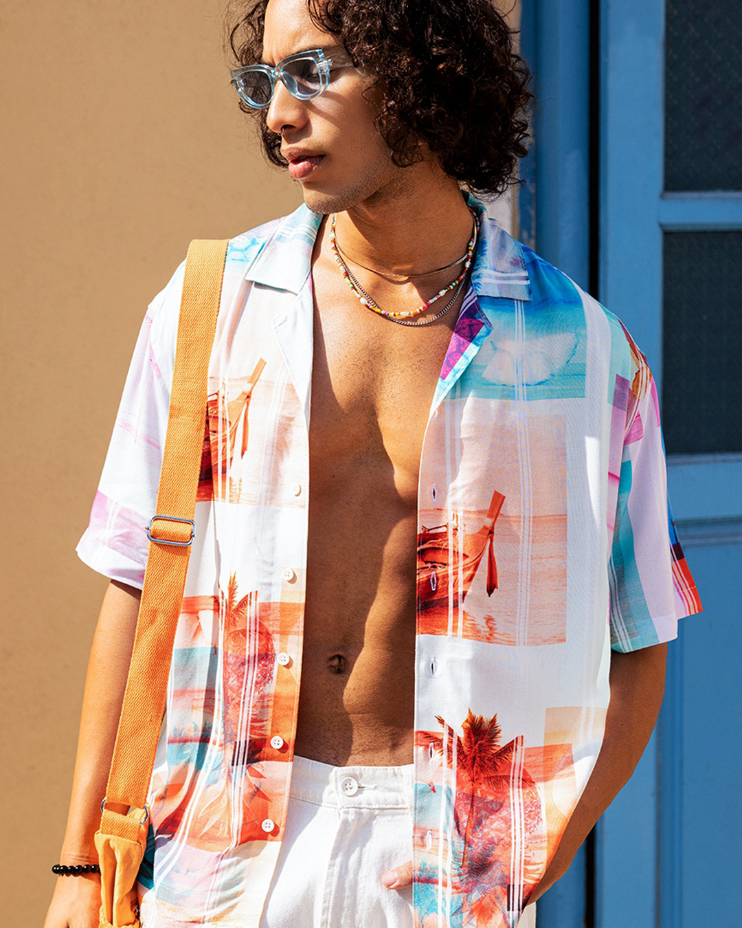 Boy Printed Oversized Shirt - Off White - SB2602015A