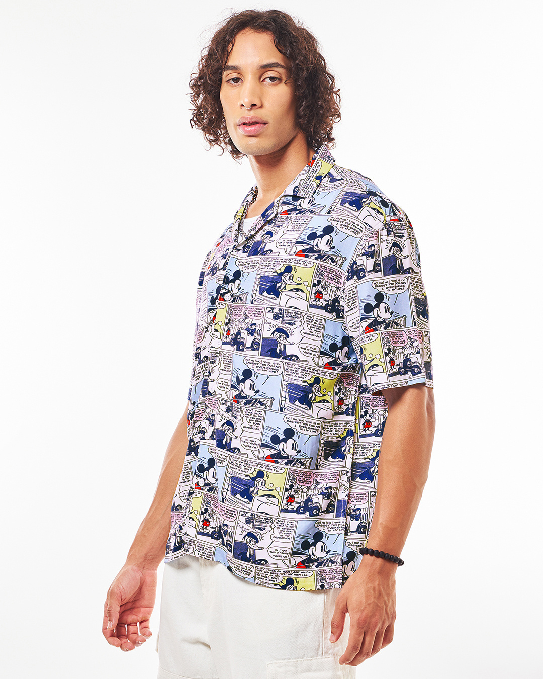 Shop Men's Multicolor All Over Printed Oversized Shirt-Back