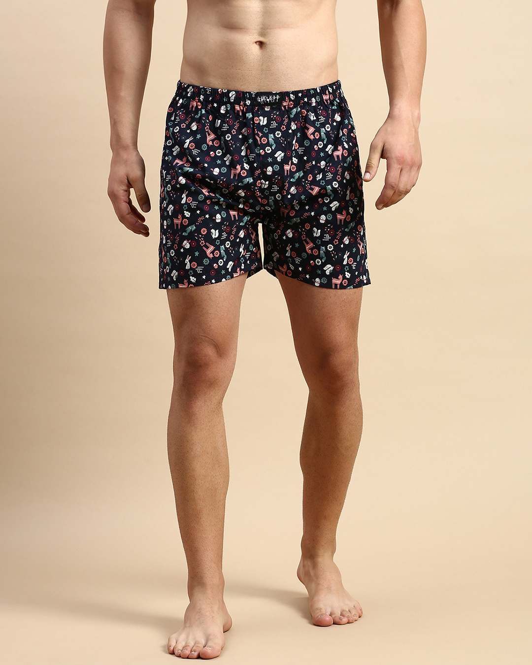 Buy Men's Multicolor All Over Printed Slim Fit Boxers Online in India ...