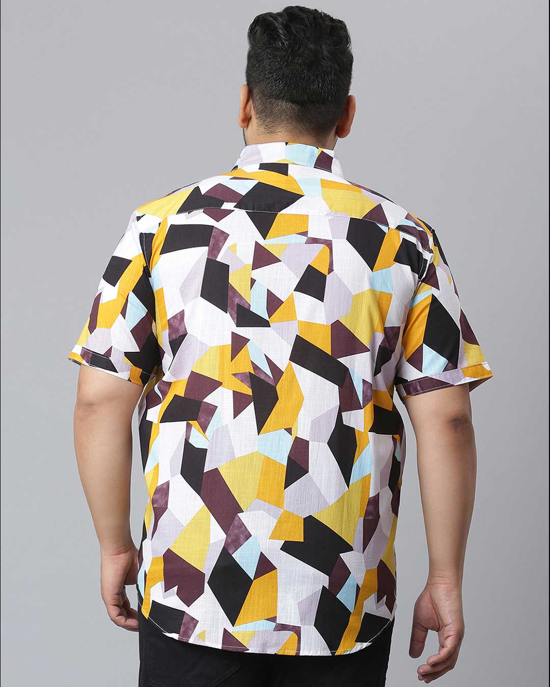Shop Men's Multicolor Graphic Design Stylish Casual Shirt-Back