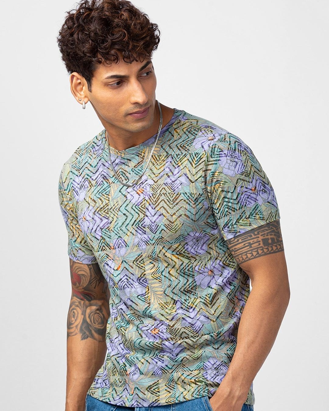 Shop Men's Multicolor Printed T-shirt-Back