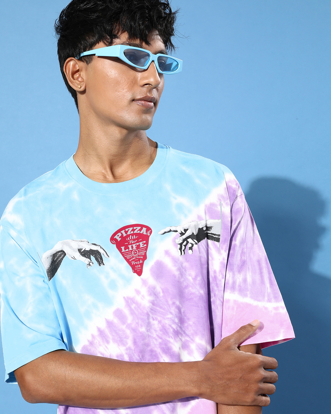 Buy Mens Multicolor Tie And Dye Oversized T Shirt Online At Bewakoof