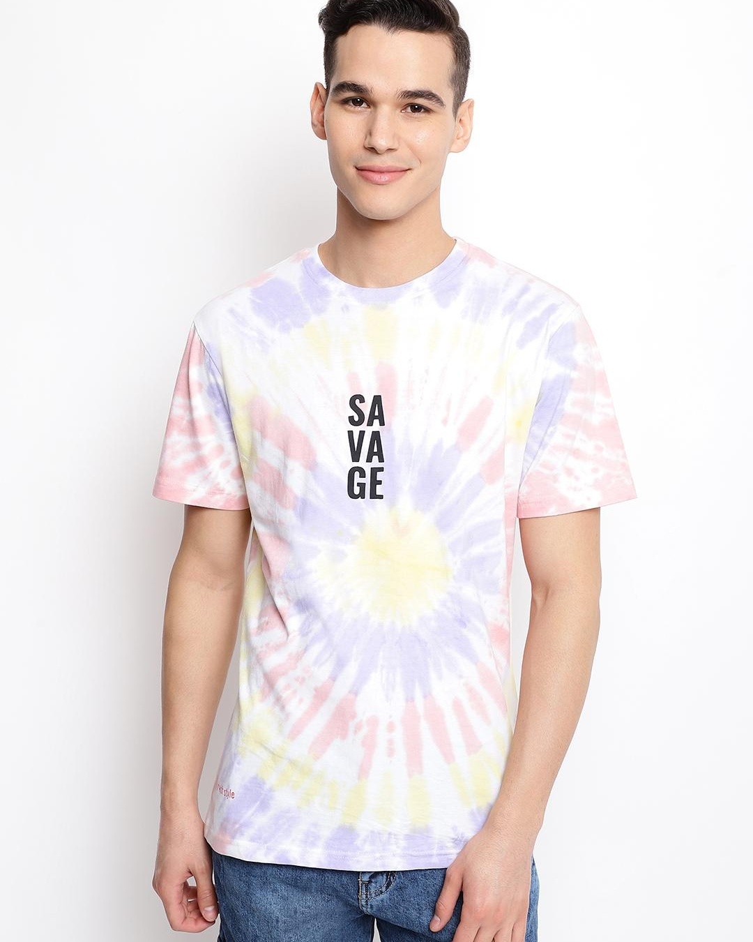 multicolor tie dye shirt