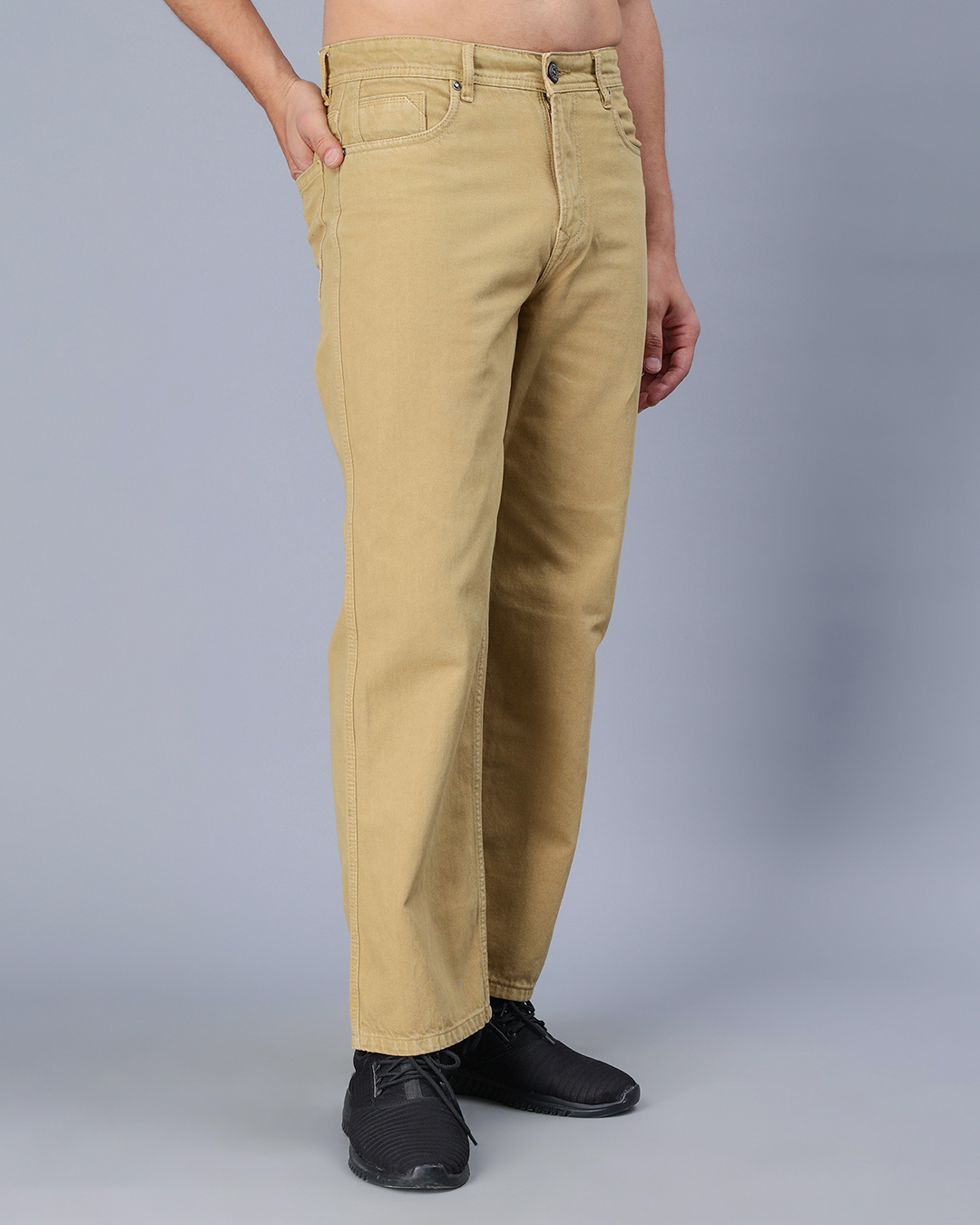 Shop Men's Mustard Gold Carpenter Jeans-Back