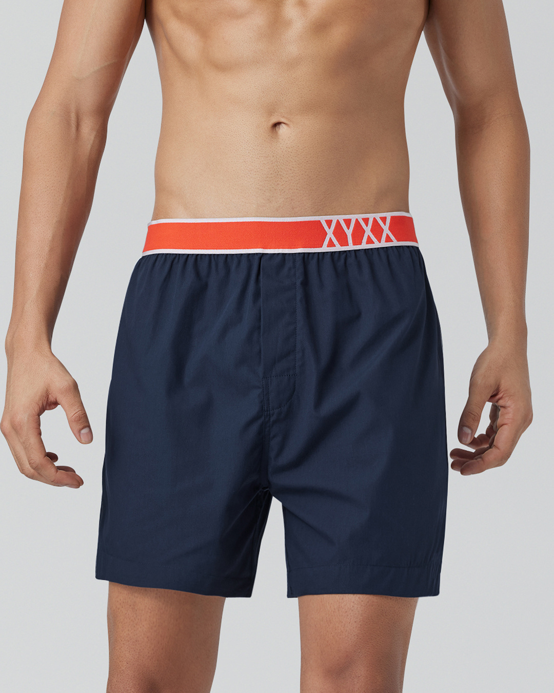 Shop Men's Navy Blue Boxers-Back