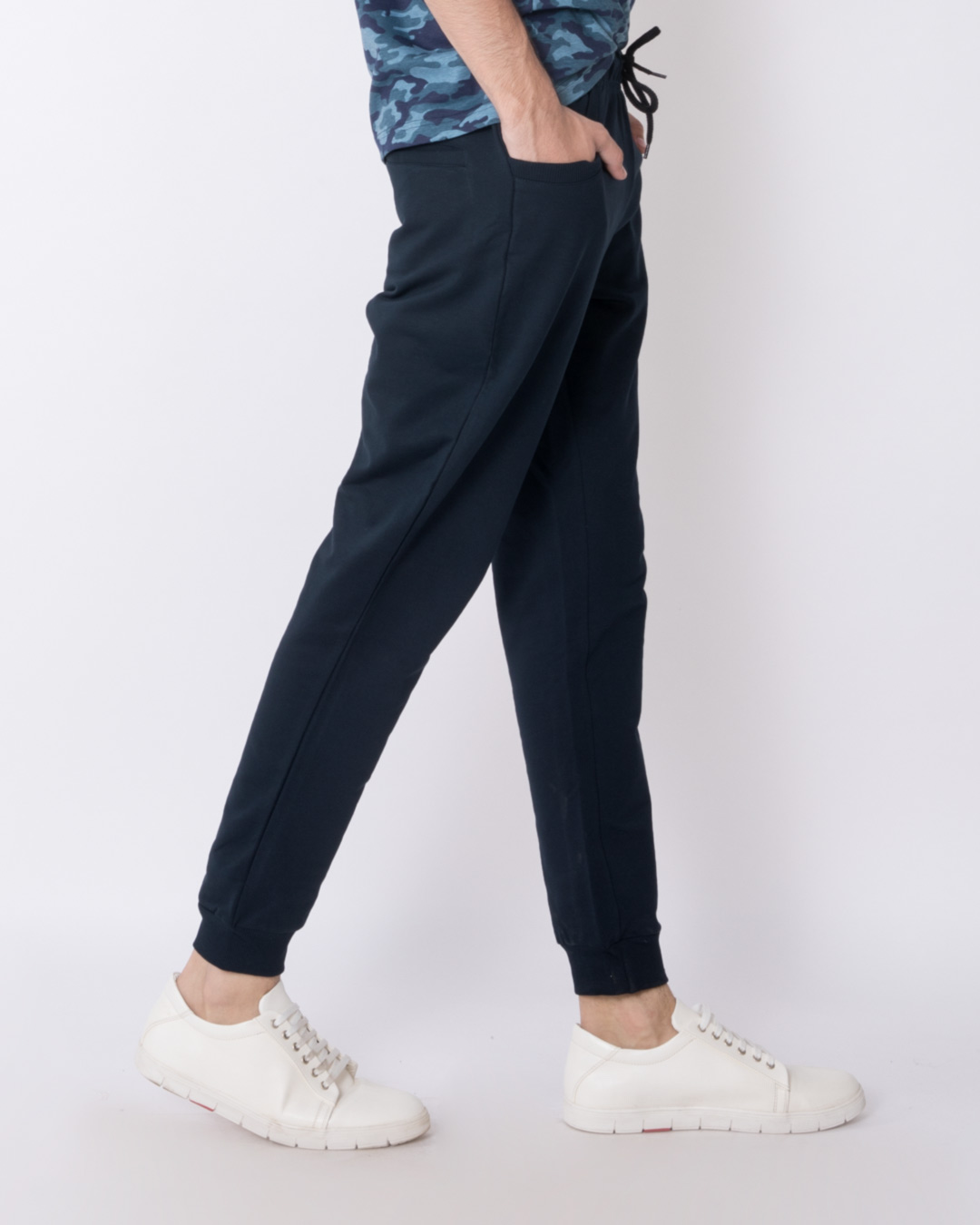 Sweet Dreams Men Peacock Blue Polyester Solid Track Pants