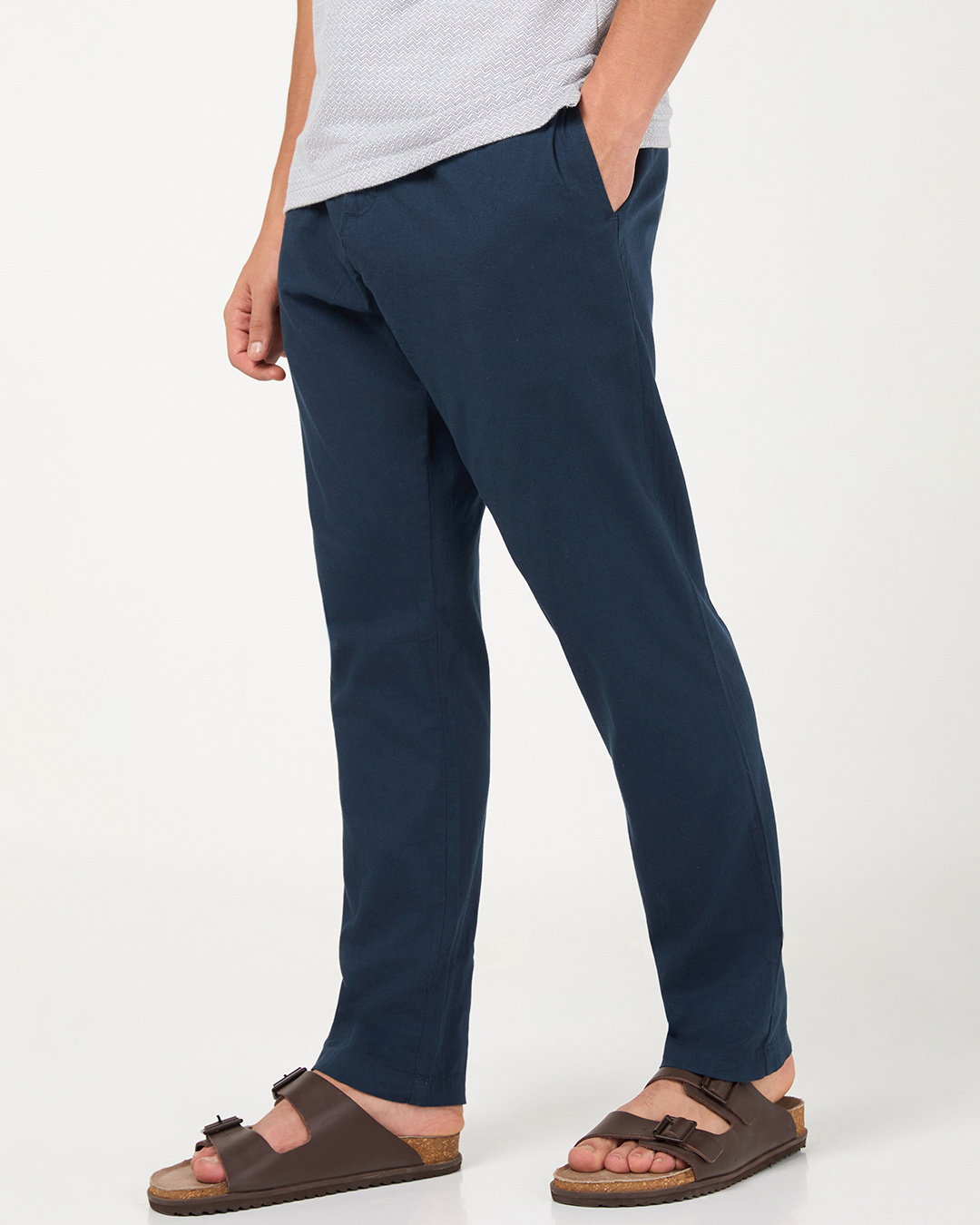 Shop Men's Navy Blue Pants-Back