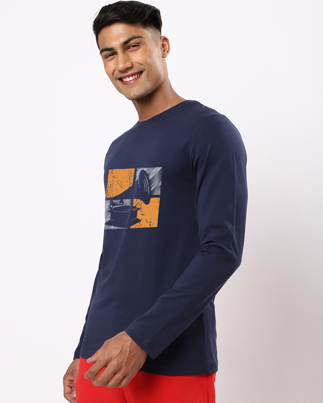 Shop Men's Navy Blue Play It Again Graphic Printed T-shirt-Back