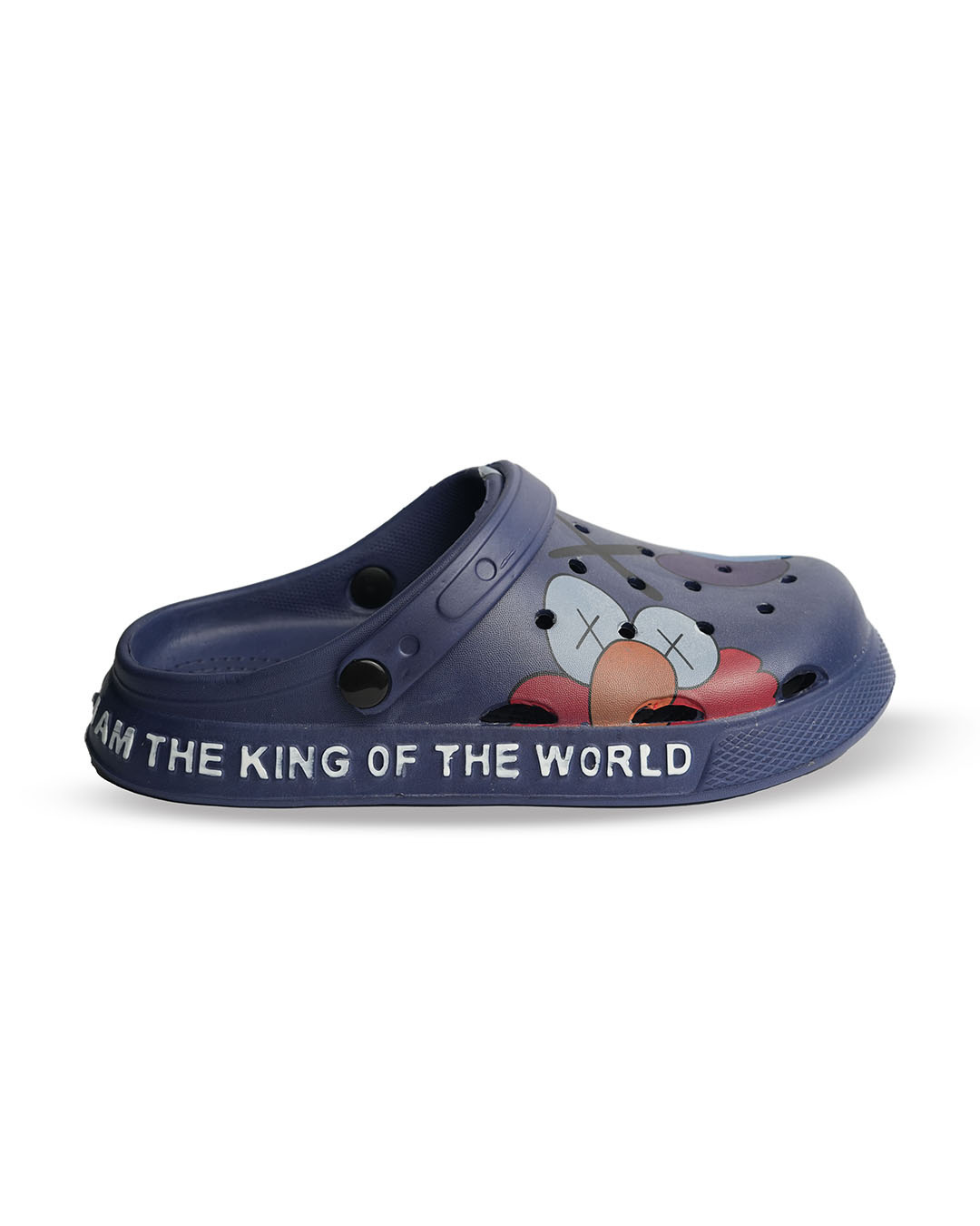 Shop Men's Navy Blue Printed Clogs-Back