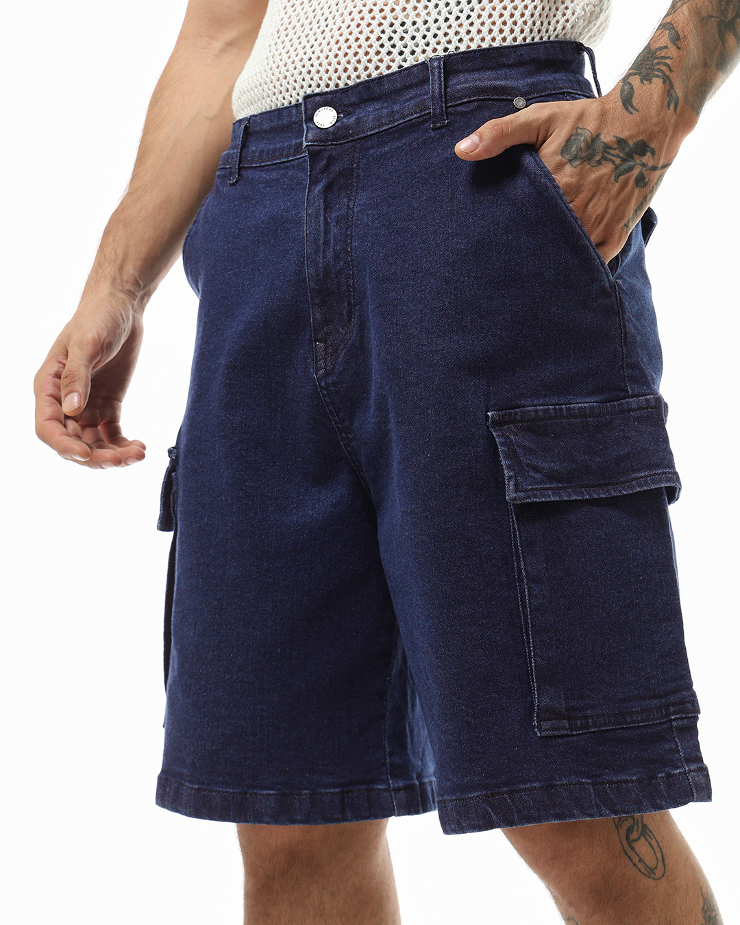 Stunning Blue Mens Cargo Shorts Pictures