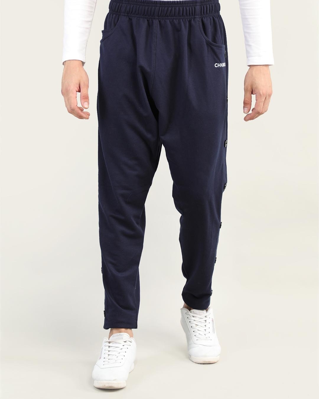 Buy Men's Navy Blue Track Pants for Men Blue Online at Bewakoof