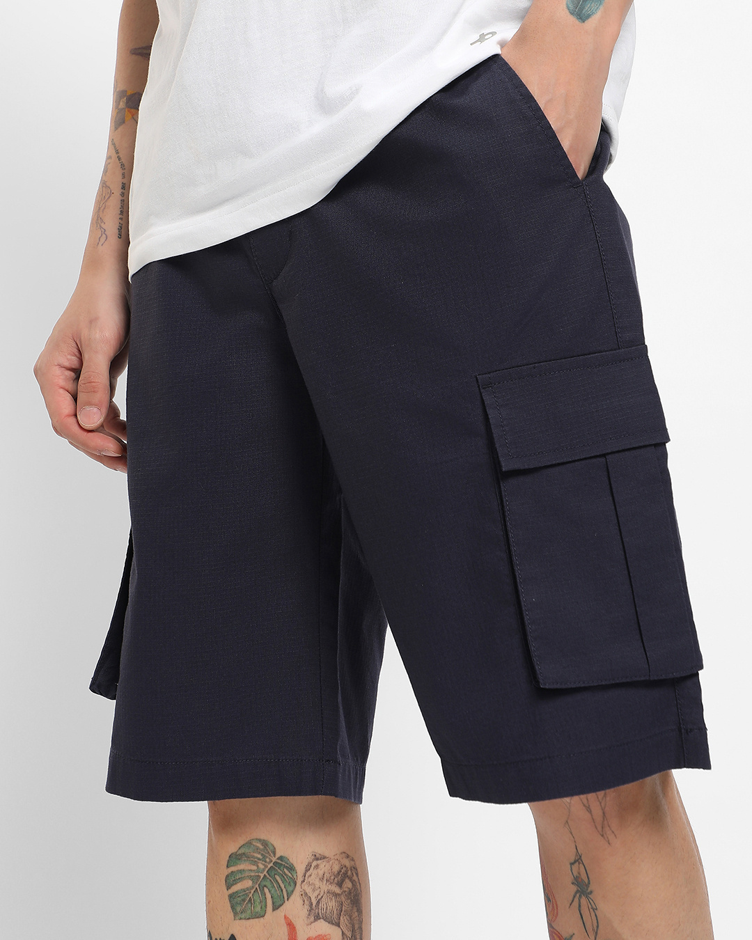 Buy Men's Blue Cargo Shorts Online at Bewakoof