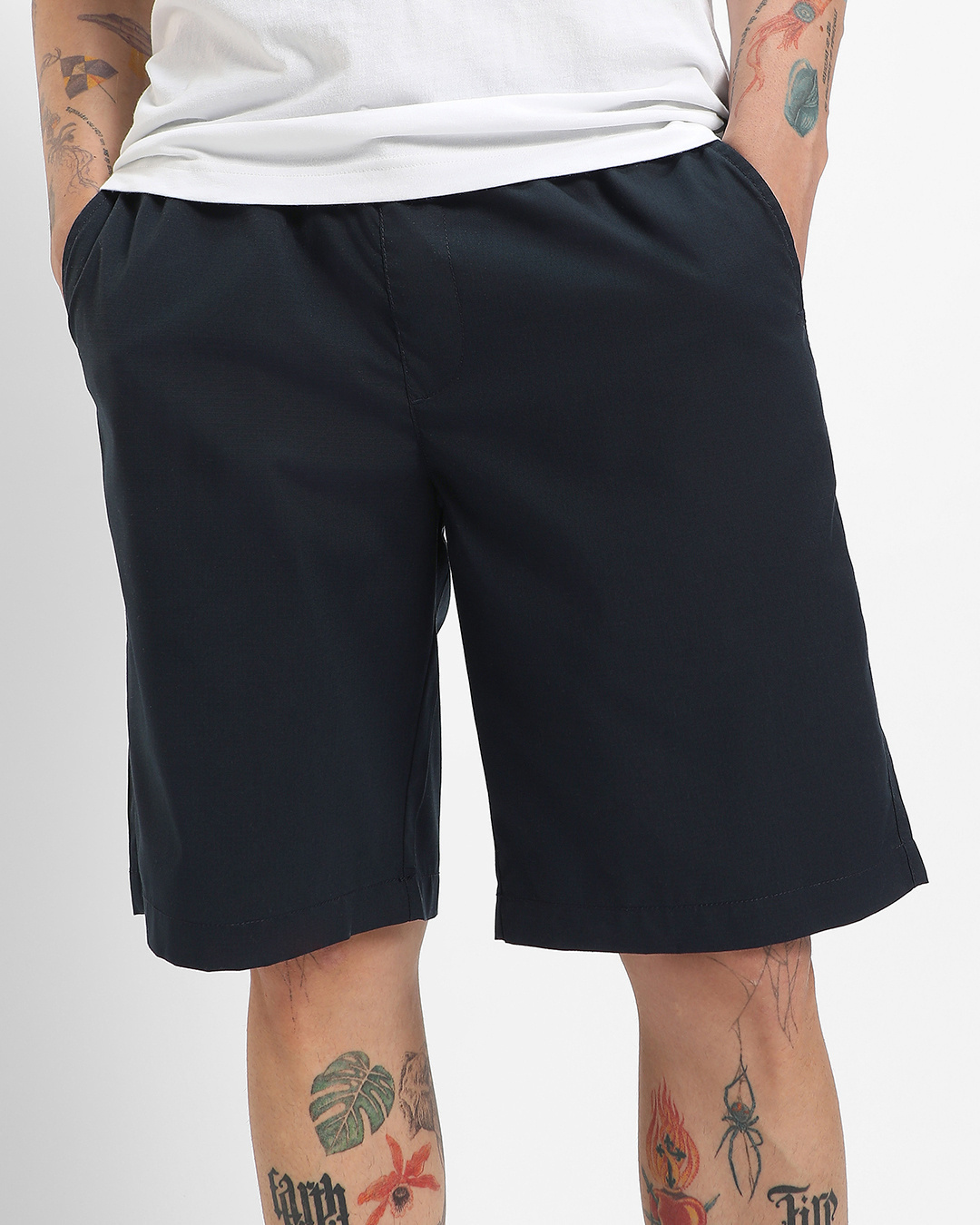 Buy Men's Navy Blue Shorts Online at Bewakoof