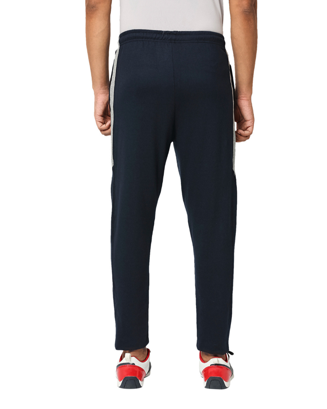 Shop Men's Navy Solid Regular Fit Trackpant-Back