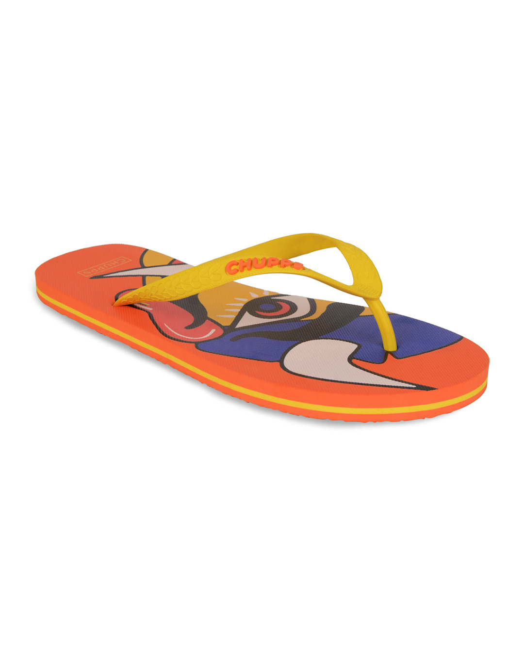 Shop Men's Nazarbattu Orange Flip-flops-Back