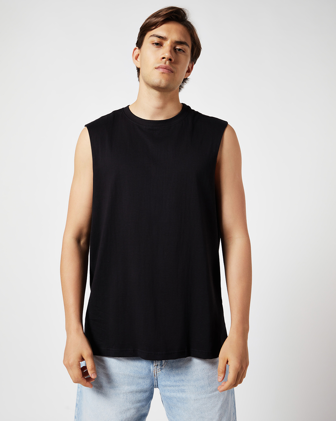 Buy Men's Noir Black Oversized Vest Online at Bewakoof