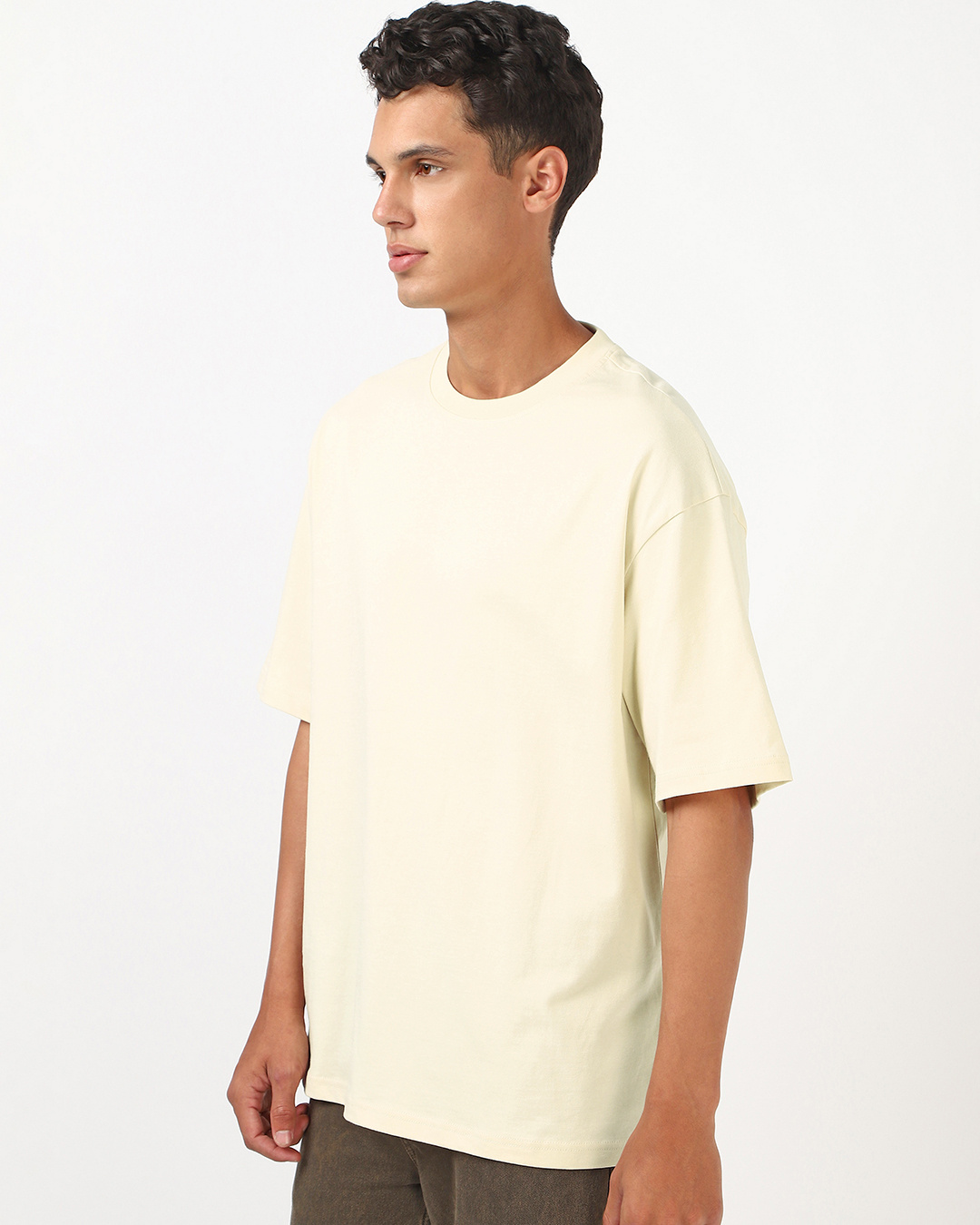 Shop Men's Off White Oversized T-shirt-Back