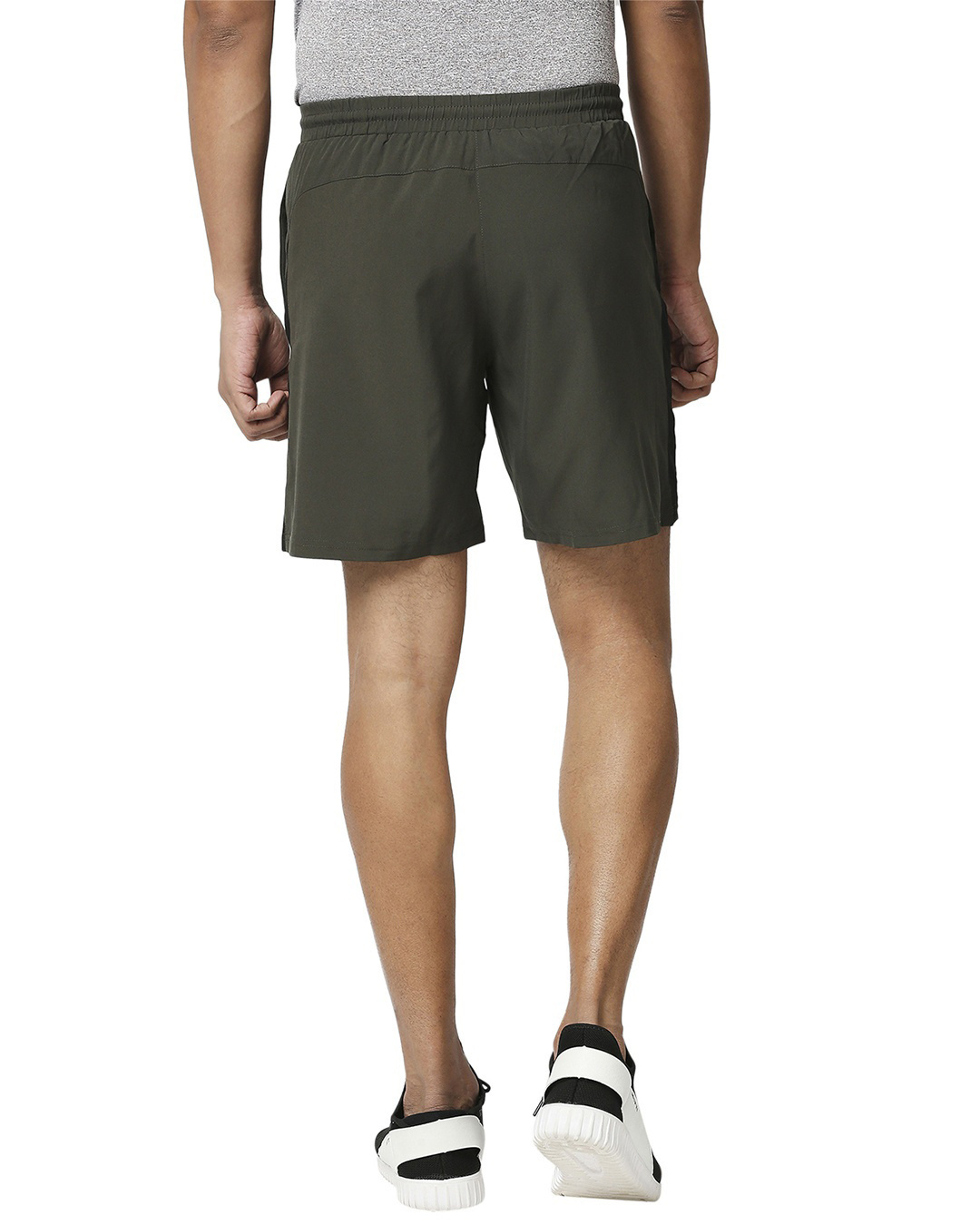 Shop Men's Olive Casual Shorts-Back