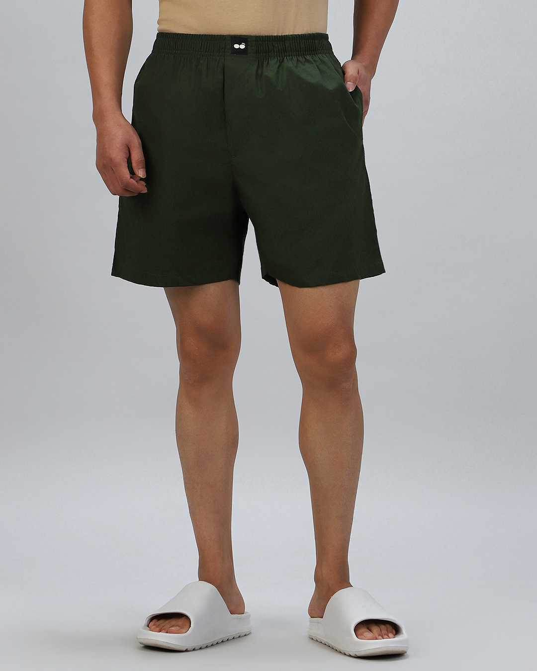 Shop Men's Olive Green Boxer-Back