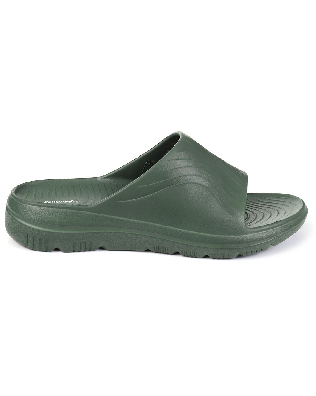 Shop Men's Olive Green EVA Comfy Sliders-Back