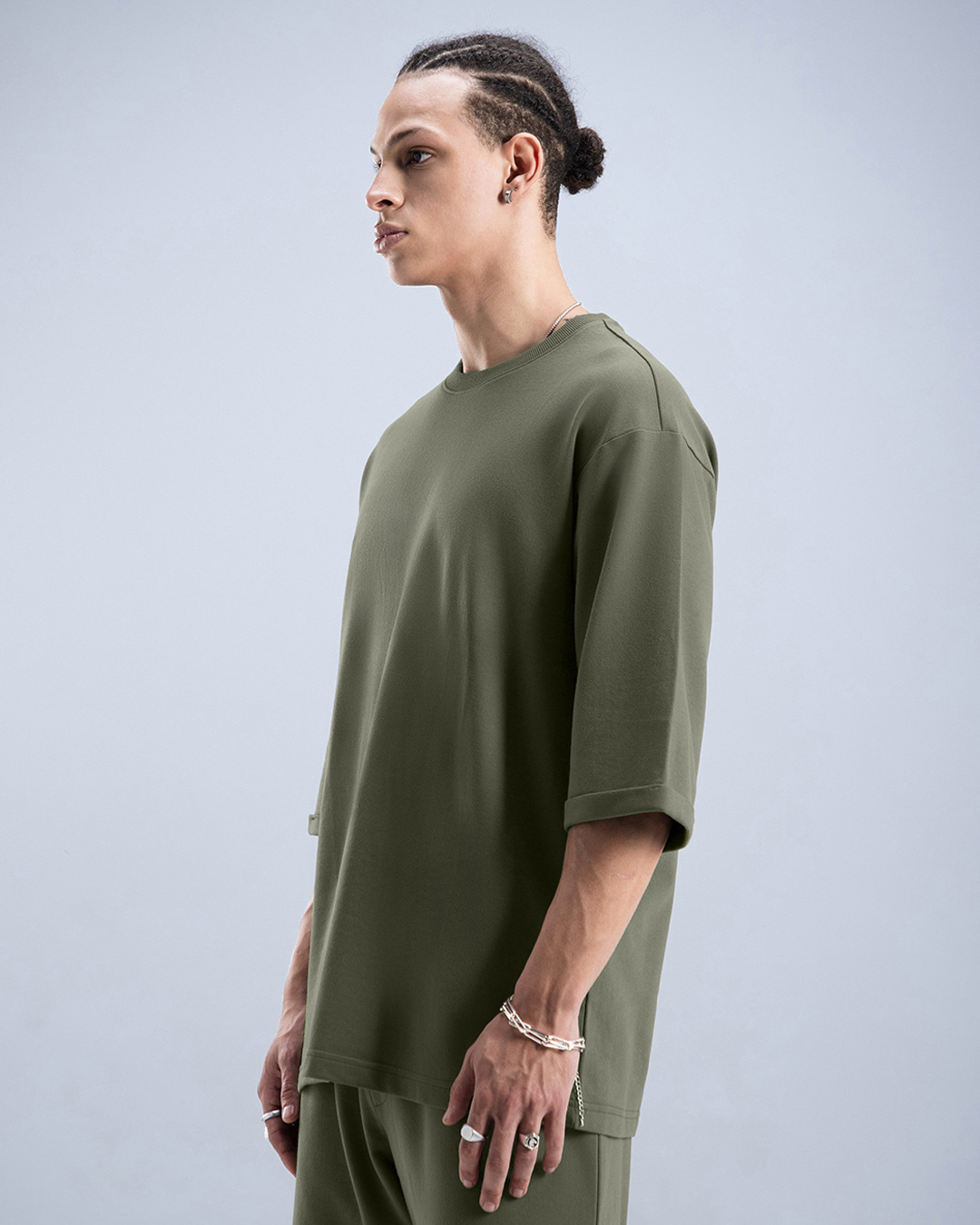 Buy Mens Olive Super Loose Fit T Shirt Online At Bewakoof 4931