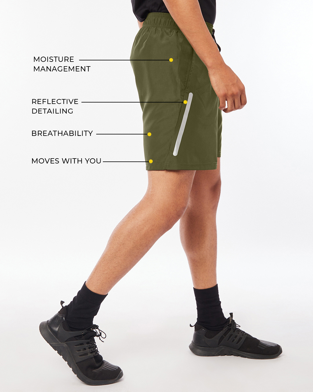 Shop Men's Olive Utility Shorts-Back