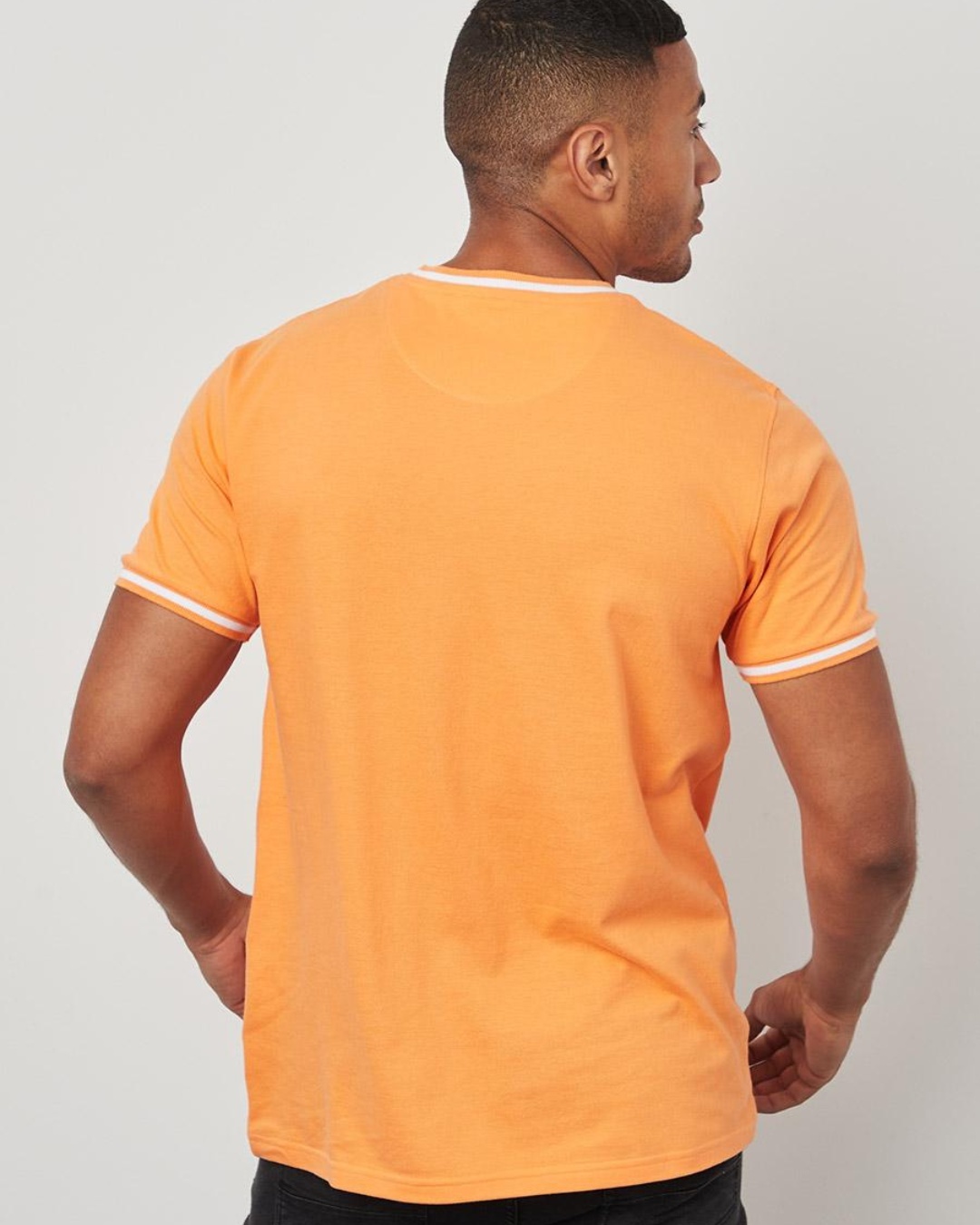 Shop Men's Orange Casual T-shirt-Back