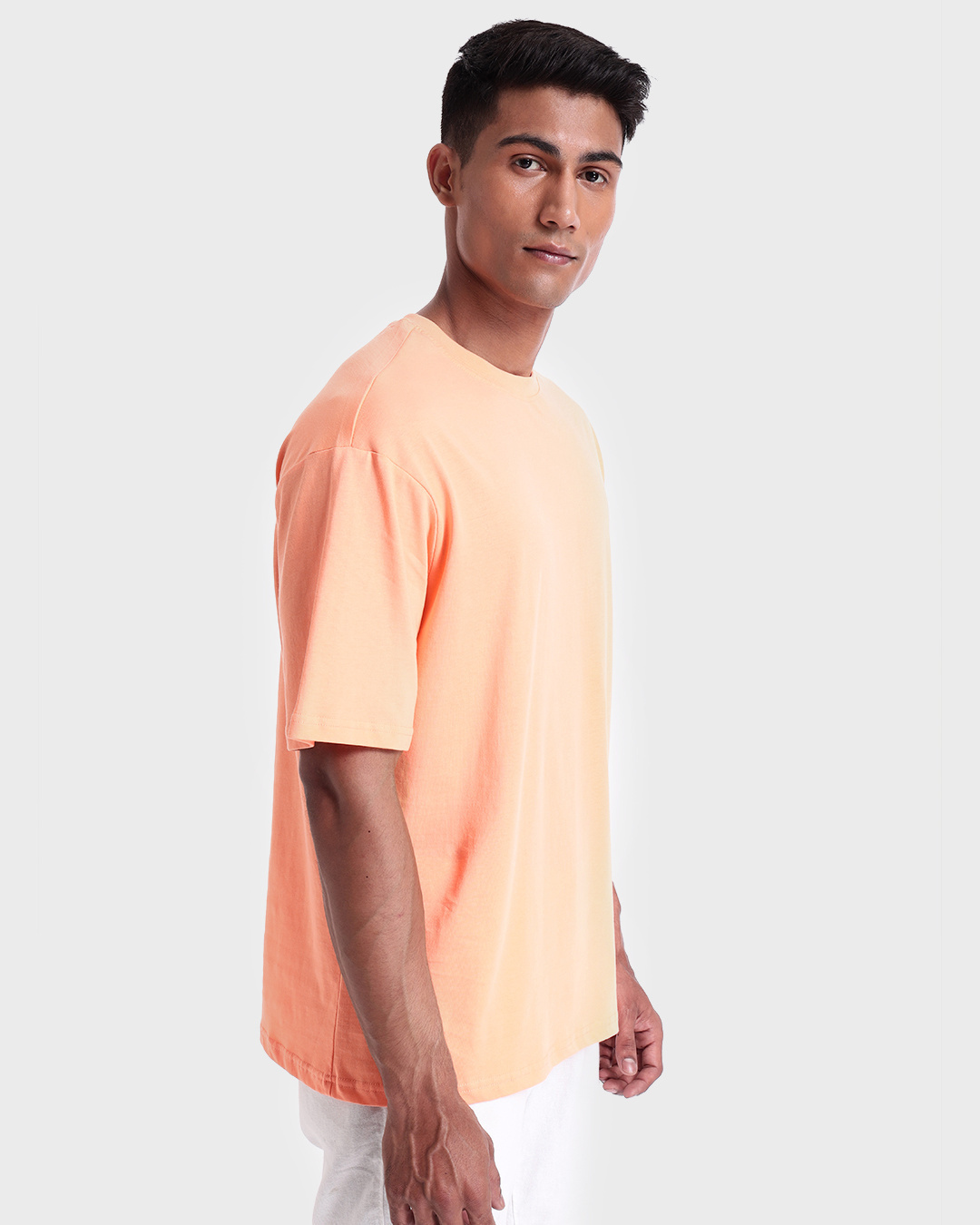 Shop Men's Orange Oversized T-shirt-Back