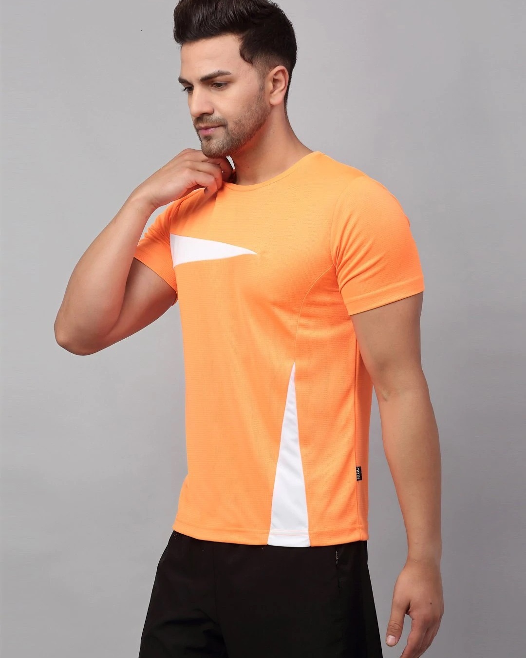 Buy Men S Orange Color Block T Shirt Online At Bewakoof