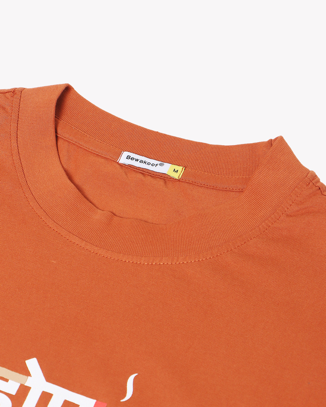 Buy Men's Orange Los Angeles Typography Oversized T-shirt Online at Bewakoof