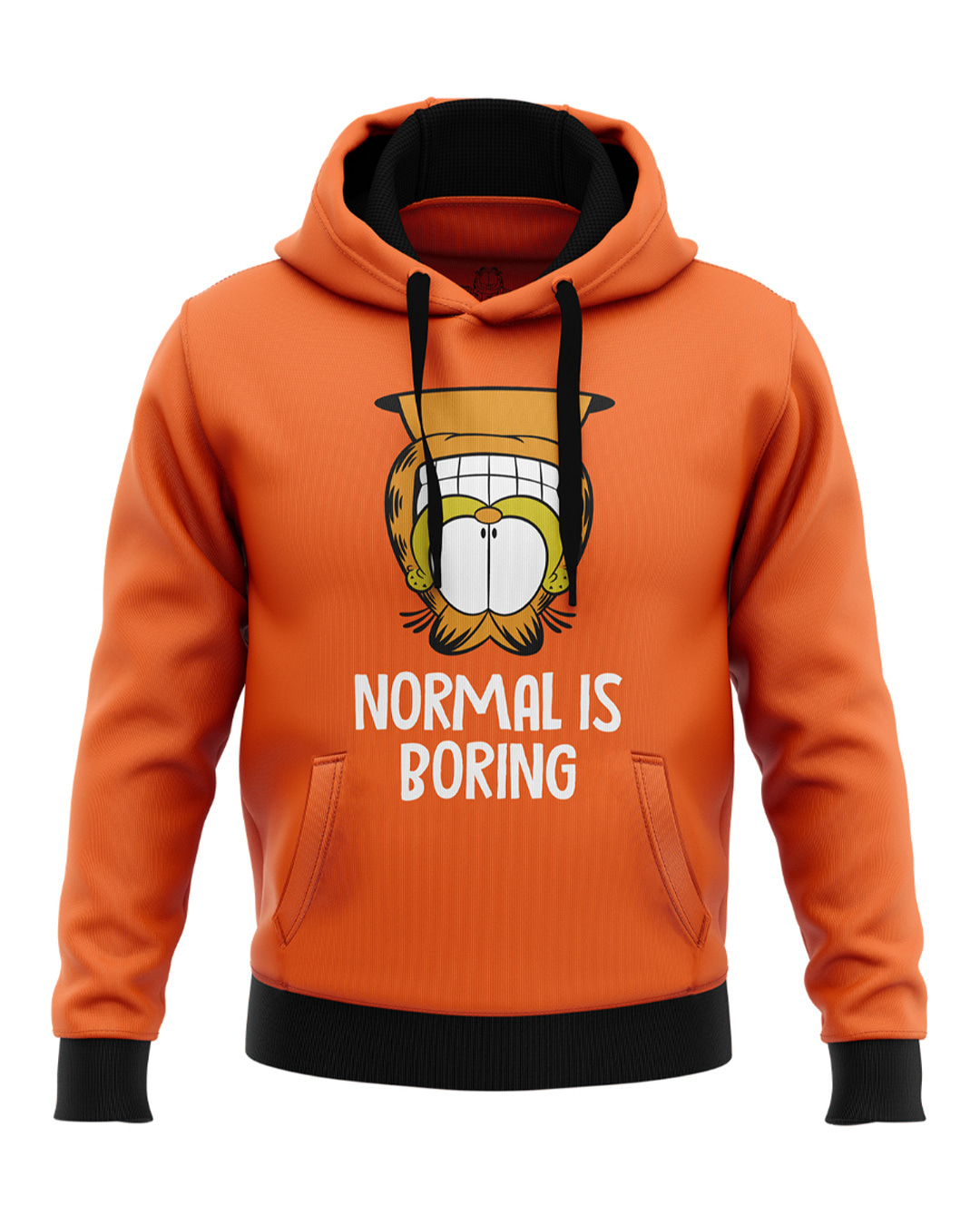 Buy Redwolf Normal Is Boring - Garfield Official Hoodie Online At Bewakoof