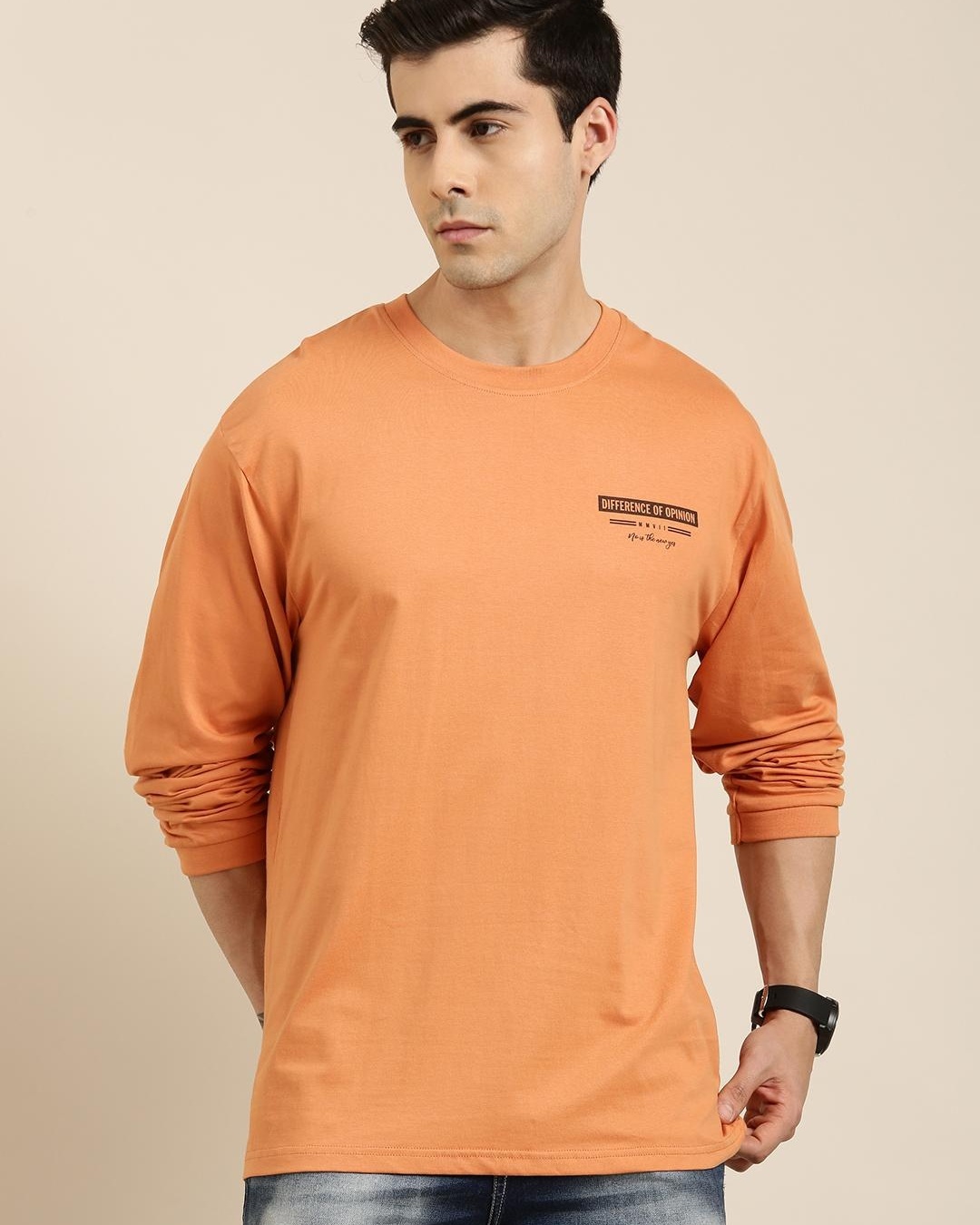 Shop Men's Orange Head Legend Graphic Printed Oversized T-shirt-Back