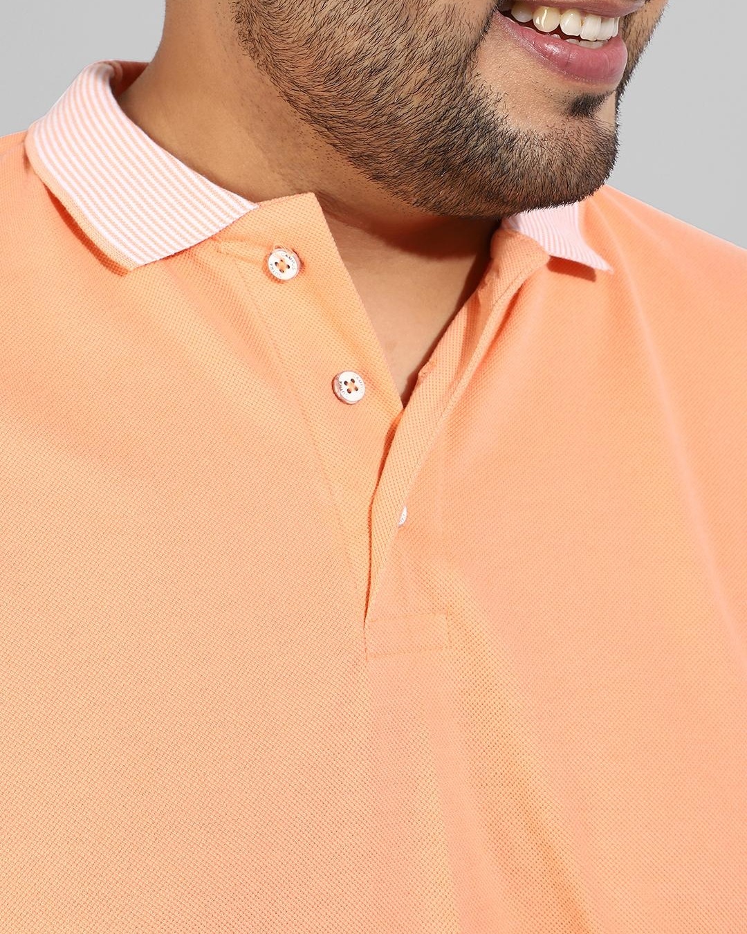 Shop Men's Orange Plus Size T-shirt-Back