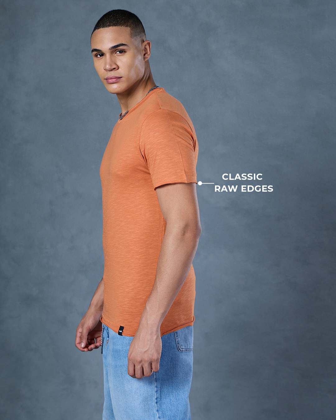 Shop Men's Orange T-shirt-Back