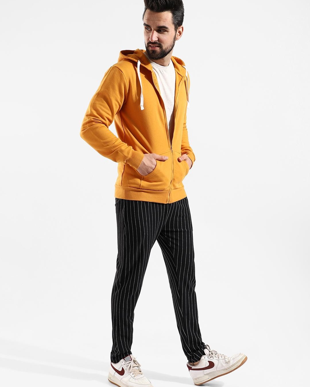 Buy Men's Orange Striped Tracksuit Online in India at Bewakoof
