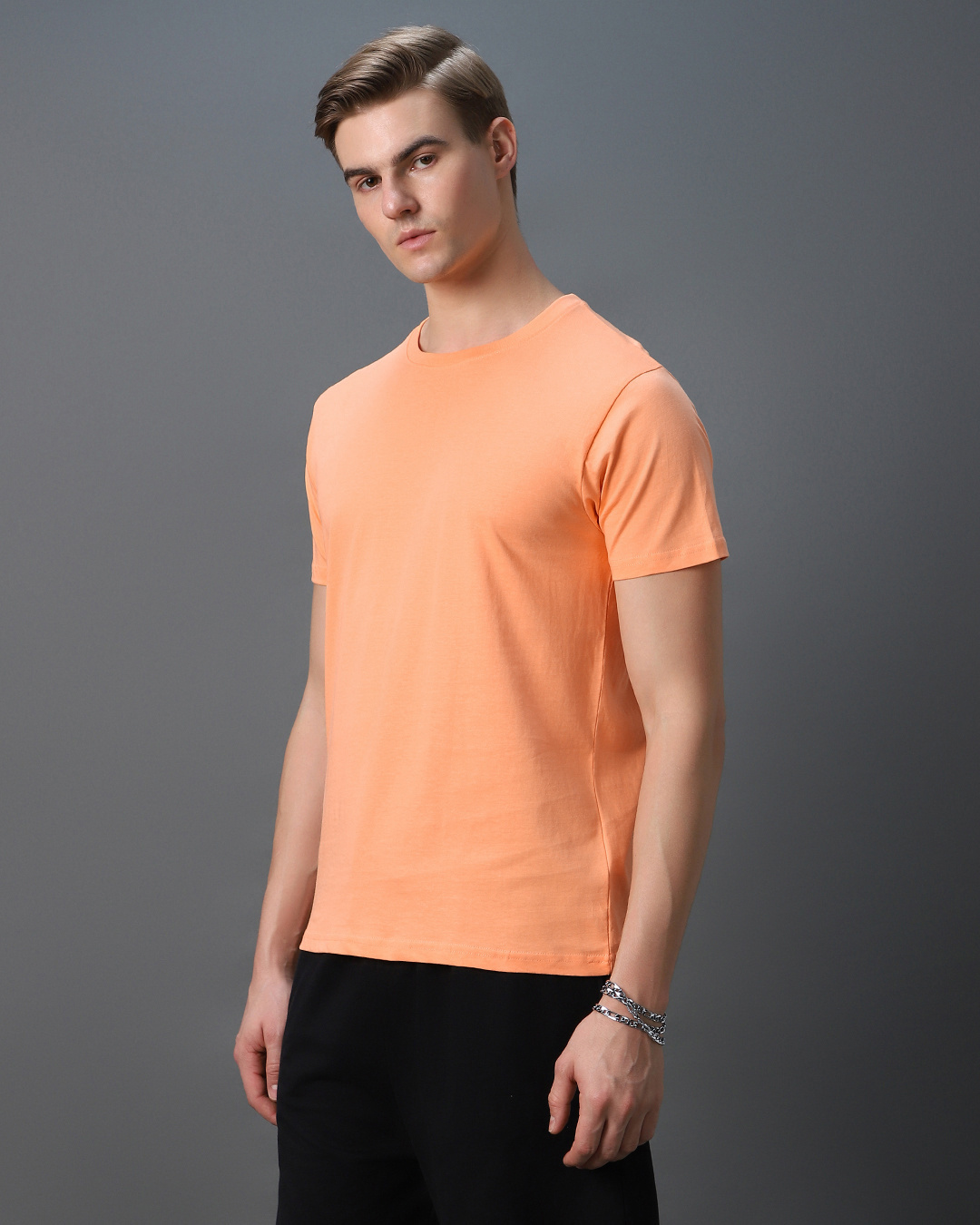 Shop Men's Orange T-shirt-Back