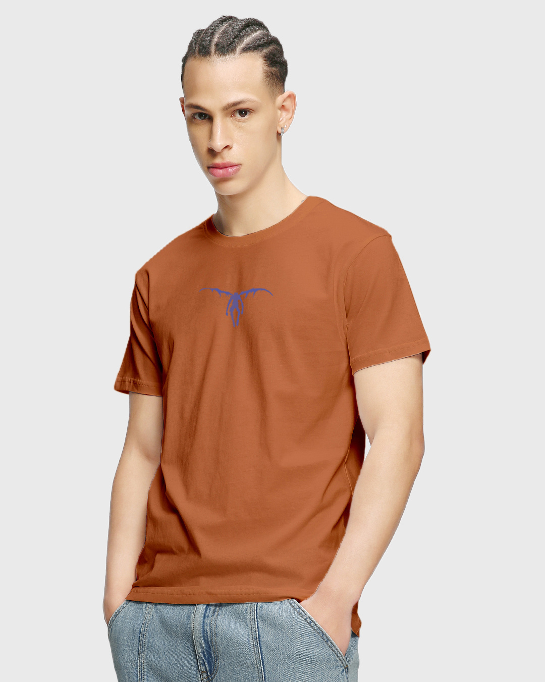 Shop Men's Orange The Ryuk Graphic Printed T-shirt-Back
